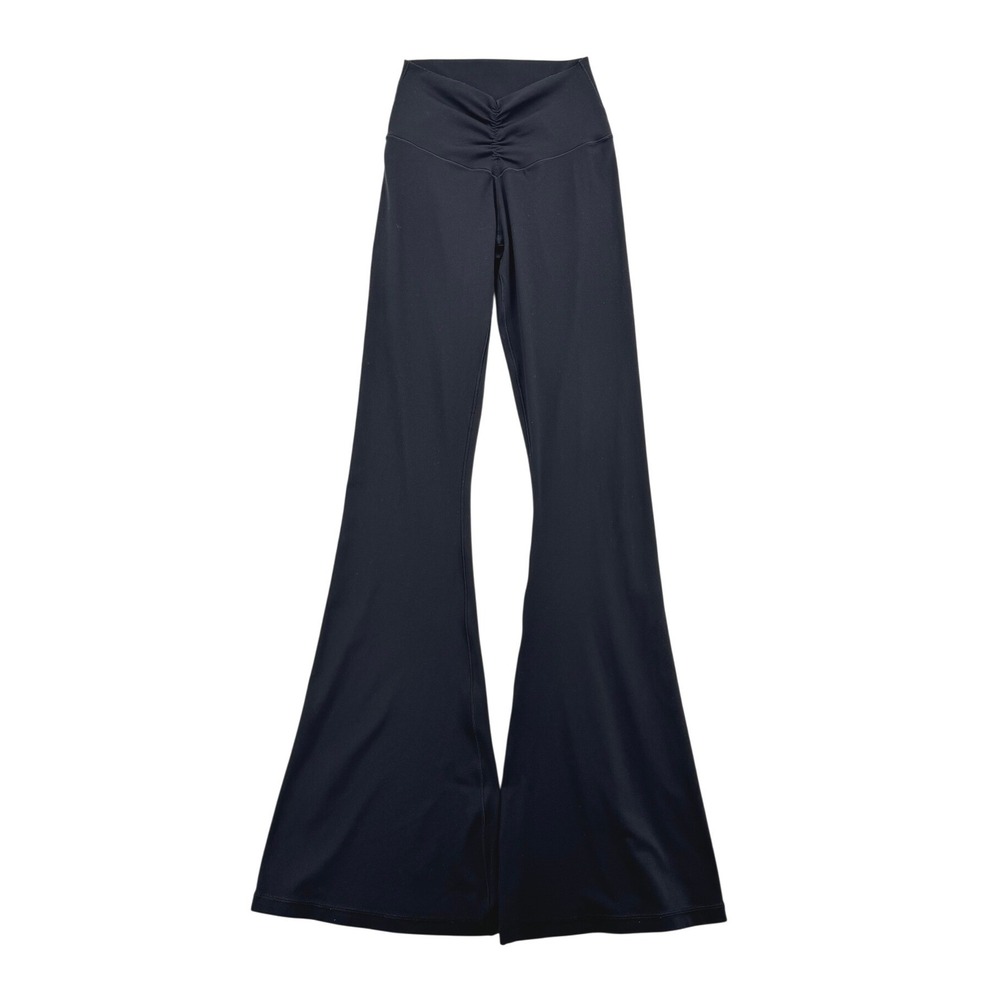 OFFLINE by Aerie Flare Leggings Women S Black Excellent Ruched V-Front Real Me